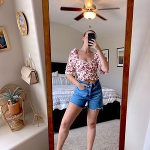 Shirred Sleeve Romantic Zara Top